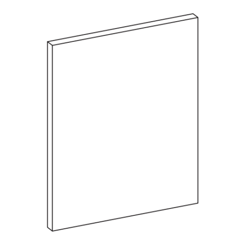A simple white square tile with clean edges.
